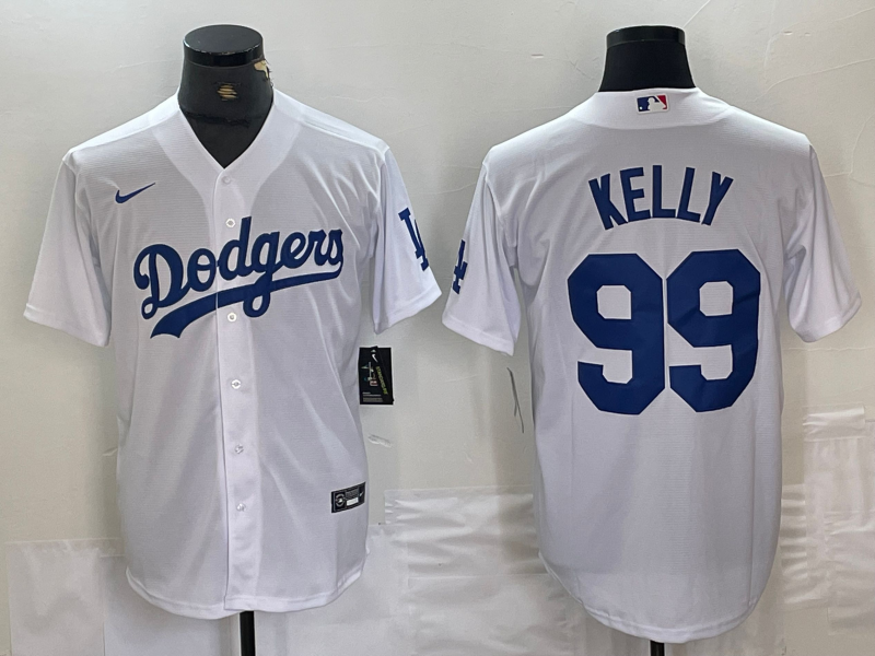 Men's Los Angeles Dodgers Joe Kelly #99 White Jersey